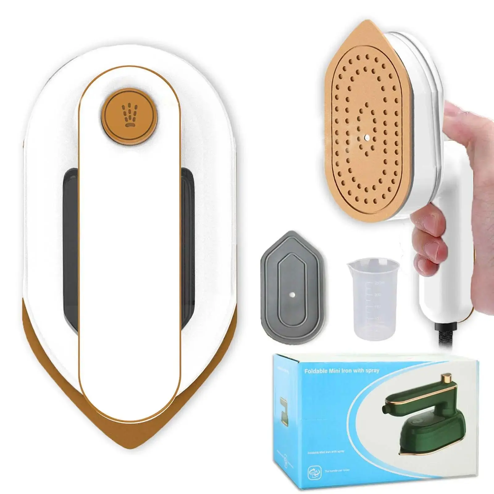 Portable Mini Travel Iron, 180° Rotatable Handheld Iron, Fast Heating Lightweight Iron, Household Appliances for Home, Dormitory, Travel, Outdoor
