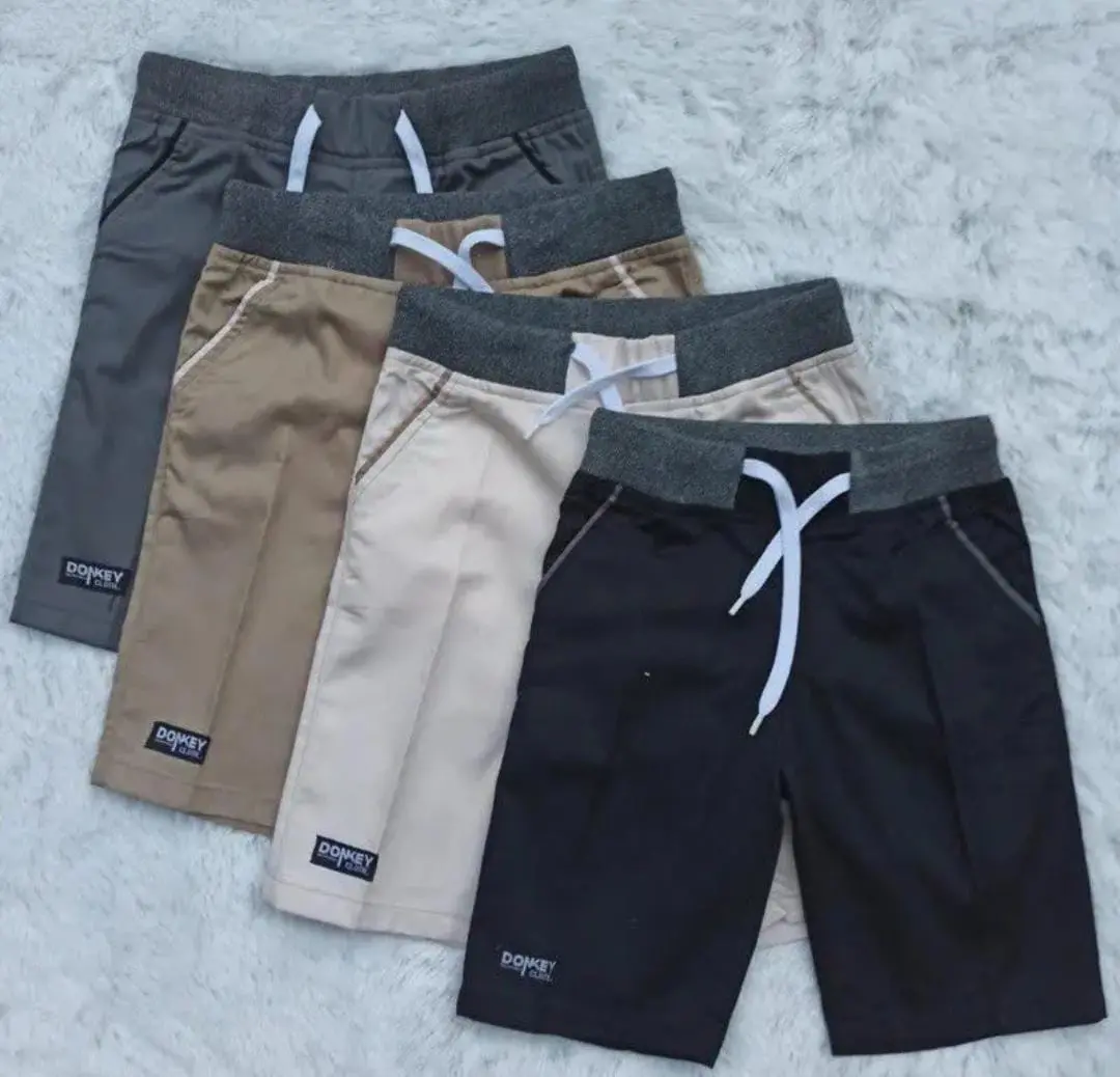 100k dapat 5pcs celana cinos pendek bahan katun twill Dewasa Shorts Pria Kain Chino Karet Keren Keren