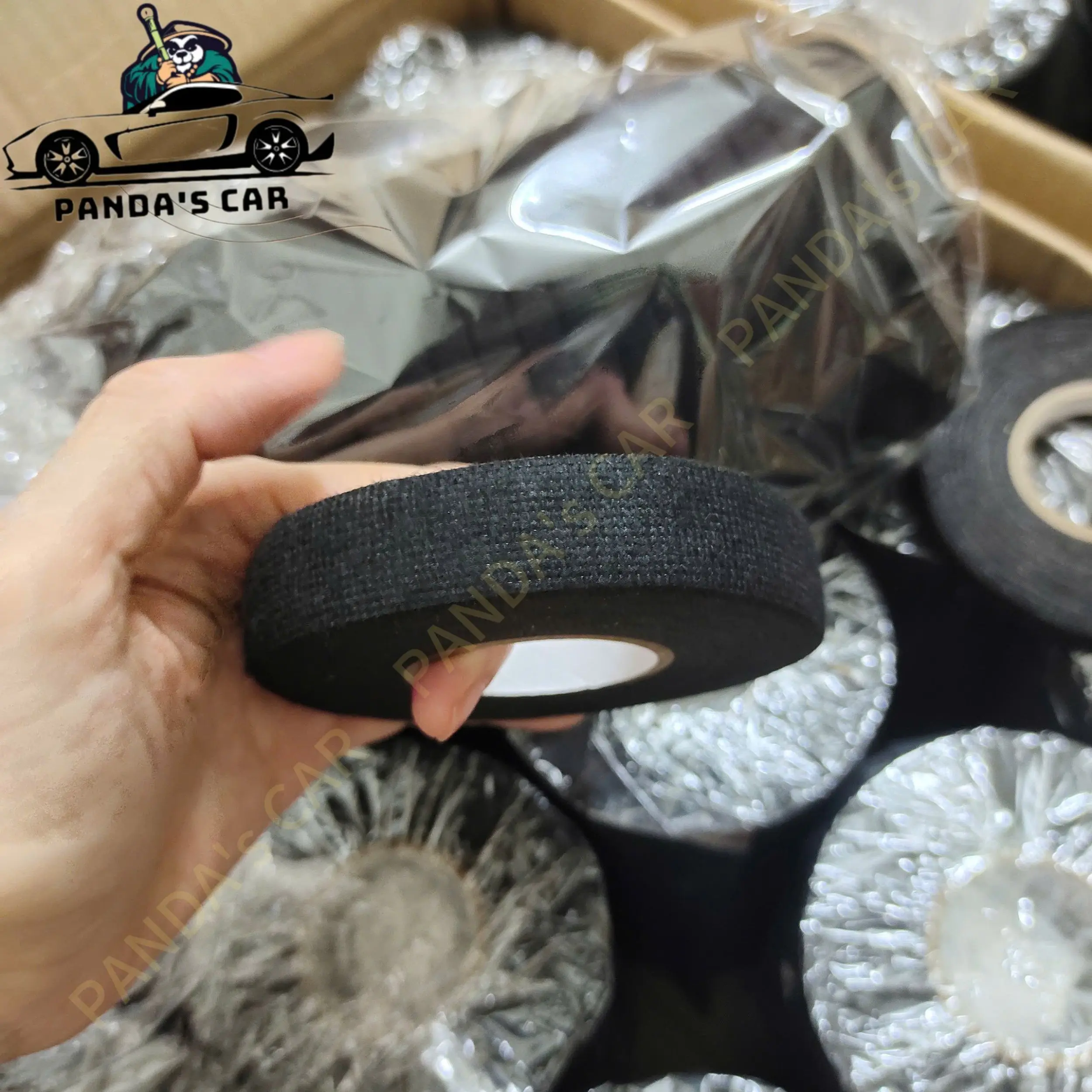 Băng dính vải chịu nhiệt làm dây điện ô tô có thể xé bằng tay PANDA's CAR