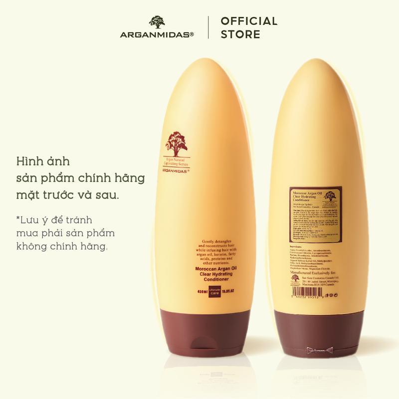 Combo Dầu gội ngừa gàu Arganmidas và dầu xả siêu dưỡng ẩm Arganmidas 450ml 5