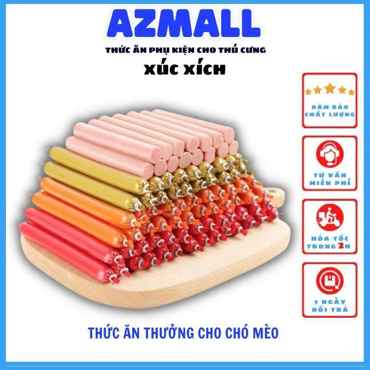 Xúc xích cho chó mèo - xúc xích tươi giàu dinh dưỡng 15g 0