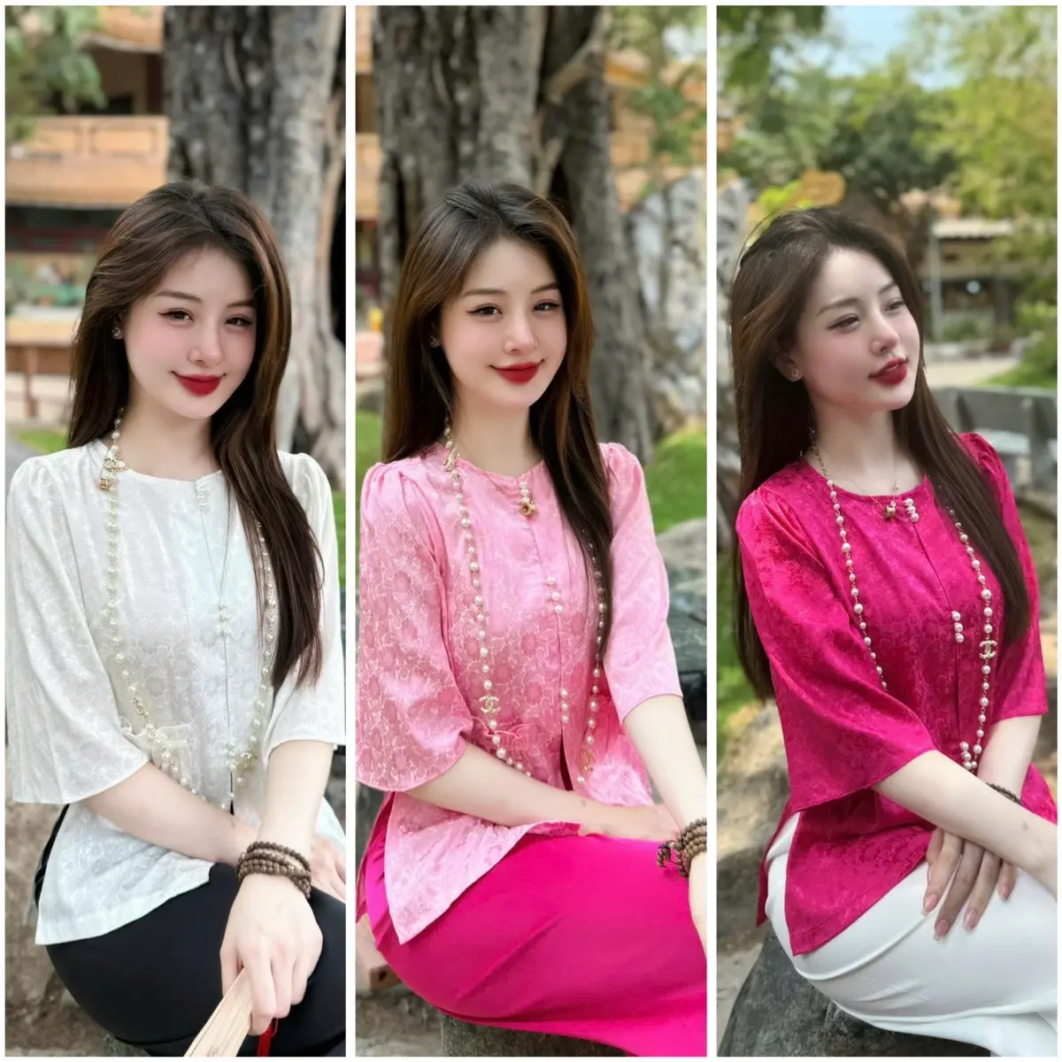Áo Thanh Trúc lụa gấm cao cấp