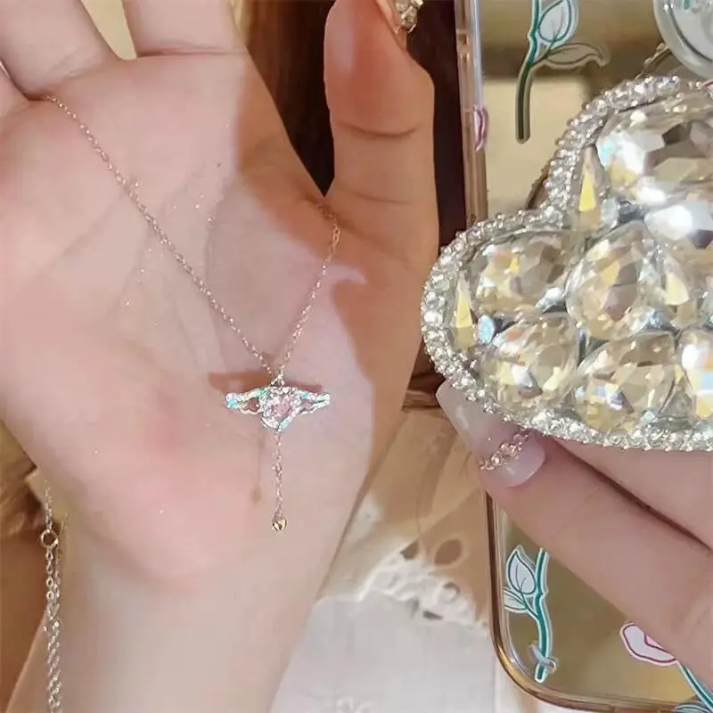 Vòng Cổ Trái Tim, Thiết Kế Hình Vuông Tình Yêu, Cao Cấp Và Giá Cả Phải Chăng, Mặt Dây Chuyền Thiên Thần Sang Trọng, Dây Chuyền Xương Đòn Nữ, Thích Hợp Làm Quà Tặng Qixi Cho Bạn Gái 1
