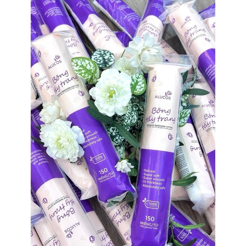 Bông tẩy trang 150 miếng Alucos hàng xịn - Tô Thị Hằng