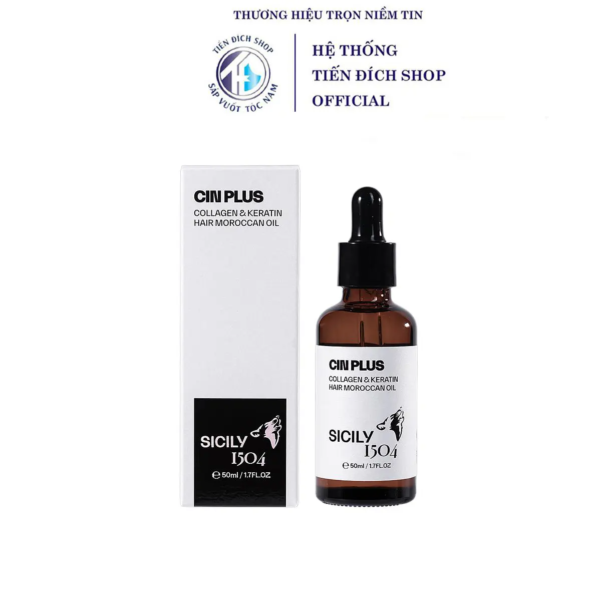 Dầu Dưỡng Phục Hồi Hư Tổn CINPLUS Tóc Nam Collagen Hair Moroccan Oil 50ml Ý Dưỡng Tóc Chăm Sóc Tóc