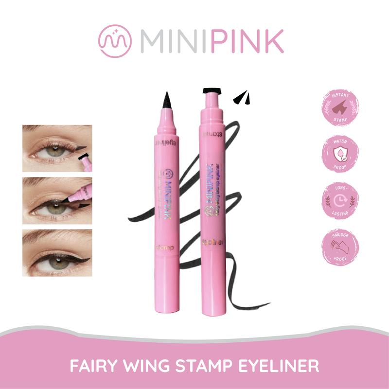 Stamp Seal Eyeliner 2 in 1 Minipink Liquid Pensil Hitam Fairy Winged Pencil Black Waterproof MP018 1