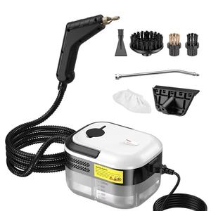 High Pressure Steam Cleaner, 1 Set Plug and Play 1200ml Large Capacity Water Tank, Portable Handheld Car Steam Cleaner with 3 Brush Heads for Kitchen Furniture, Home and Car, Handheld Steam Cleaning