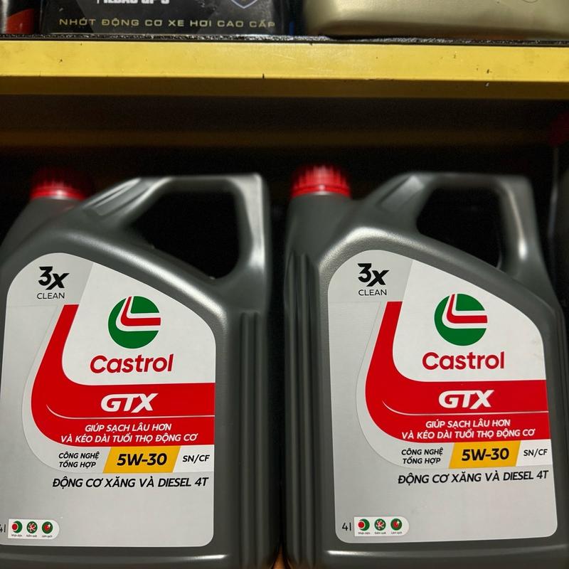 Dầu nhớt Castrol GTX mẫu mới ô tô công nghệ tổng hợp 3 chức năng mới dung tích 4 lít