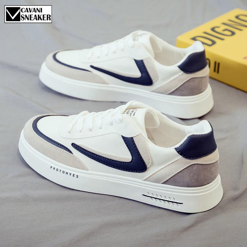 Giày Nam Hotred Mới Giày Thể Thao Sneaker Kiểu Dáng Basic-HM01 Shoes Nhung Đế Bằng Jean Cao Su