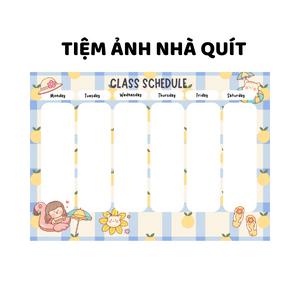 Decal thời khóa biểu dán cute A5 chất giấy decal có thể dán được 1