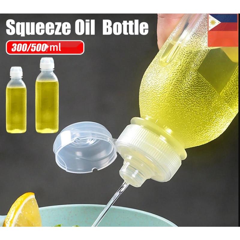 Chai bóp bảo quản gia vị, trong suốt, rõ ràng, chai đựng Phun 300 / 500 ML, đầu lật, thích hợp cho nước sốt cà chua, BBQ, nước sốt, si-rô, gia vị, nước sốt, quầy hàng đồ ăn nhẹ, PP5, gia vị 1