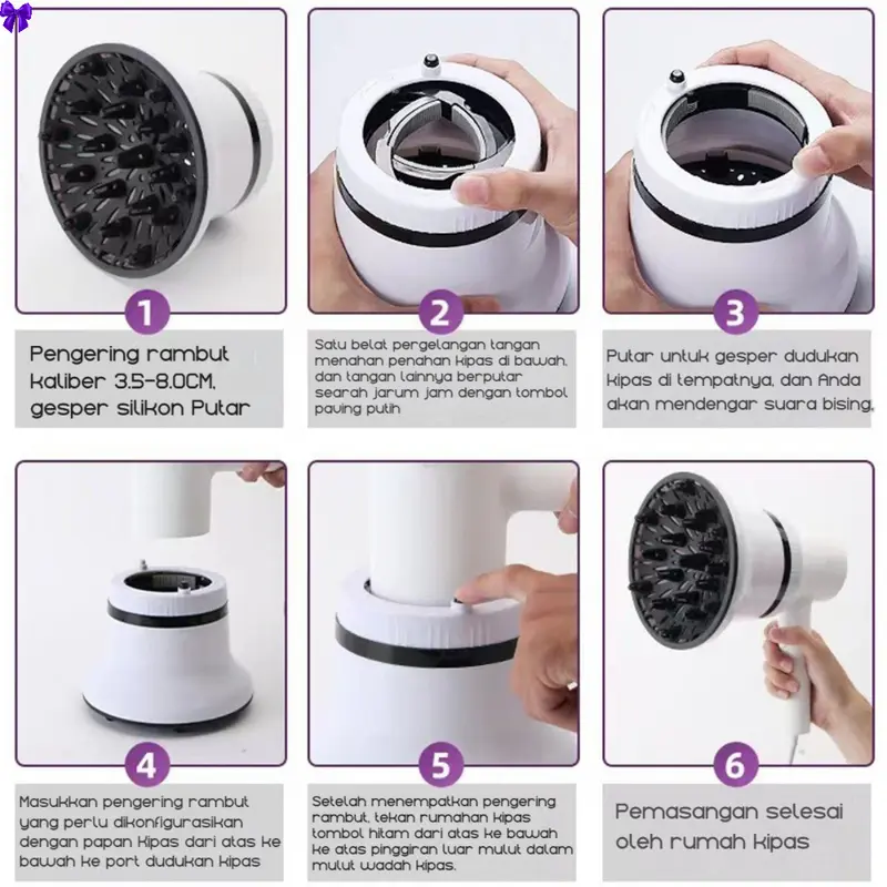 Universal Curly Hair Dryer Diffuser for Blow Dryers Hair Diffuser Penata Rambut Rumahan Untuk Rambut Keriting 3