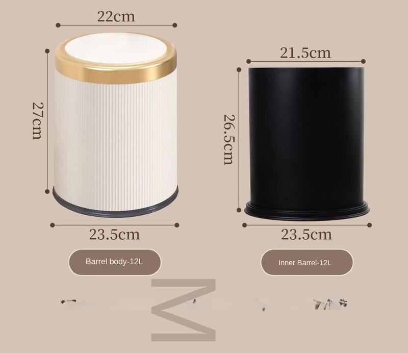 Product Introduction of Light luxury high-end trash can,Large capacity household with lid 11