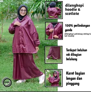 jas hujan DUNHIL PERIA DAN WANITA jas hujan SETELAN ROK DAN CELANA jas hujan Dewasa windproof xxl Waterproof