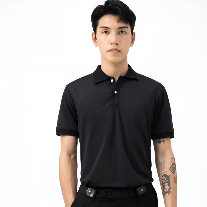 [PL23] Áo polo nam nữ siêu hot [FREE SHIP] có 6 màu và 4 size M L XL 2XL Menswear Top Cotton Thun Đen