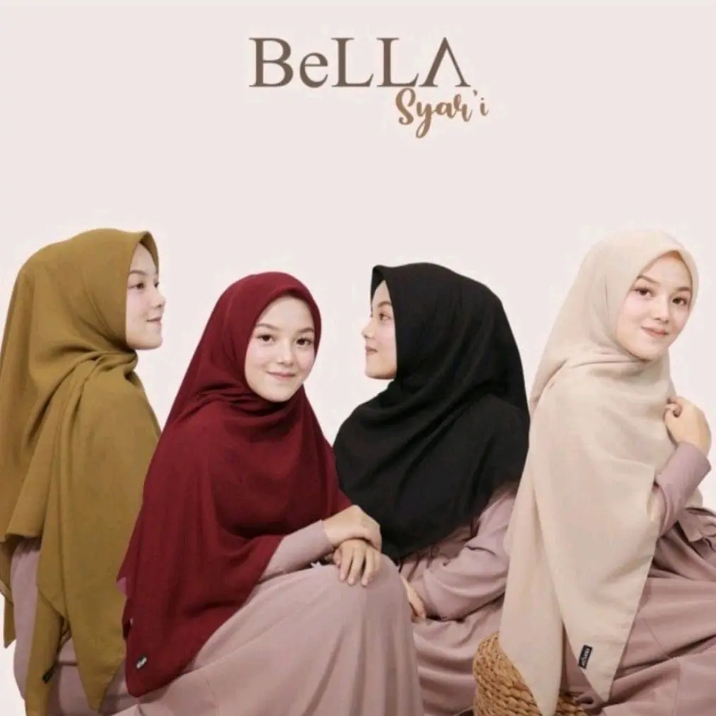 Jilbab Bella Square Jumbo Syari 130 x 130