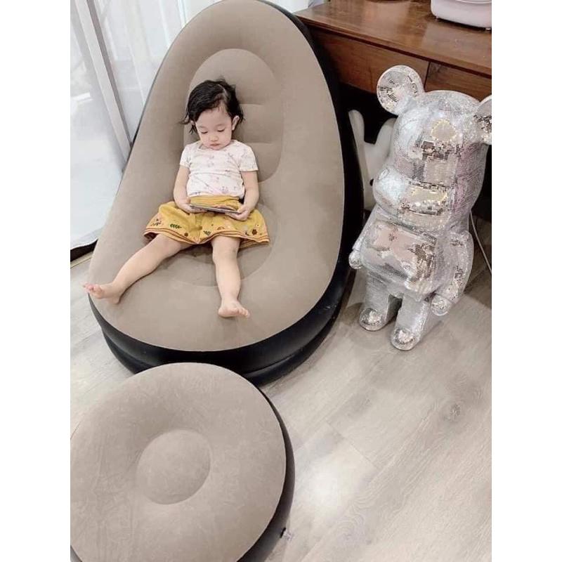 Product Introduction of Ghế Nệm Hơi Tựa Lưng Bơm Hơi Bọc Nhung Tiện Dụng Nằm Nghỉ Ngơi Thư Giãn Cho Bạn Những Lúc Mệt Mỏi Xem Tivi Hay Đọc Sách Báo. 2