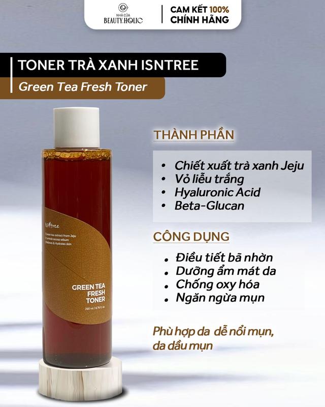 Nước hoa hồng trà xanh ISNTREE GREEN TEA