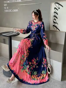 CT851 Gamis Cantik import premium bahan satin silk adem