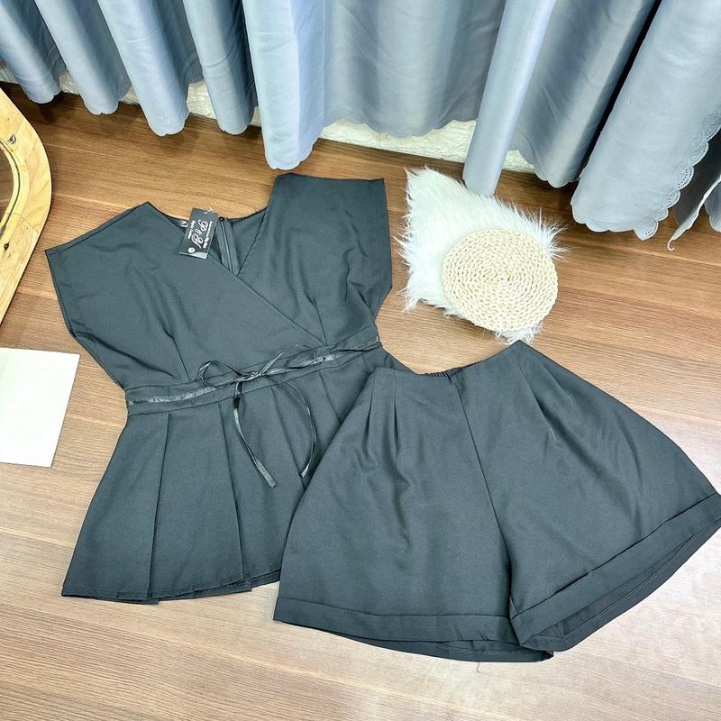 Bộ áo kèm quần siêu sang, set áo kèm quần thời trang bigsize nữ sang chảnh vải cotton mềm-SET68 7