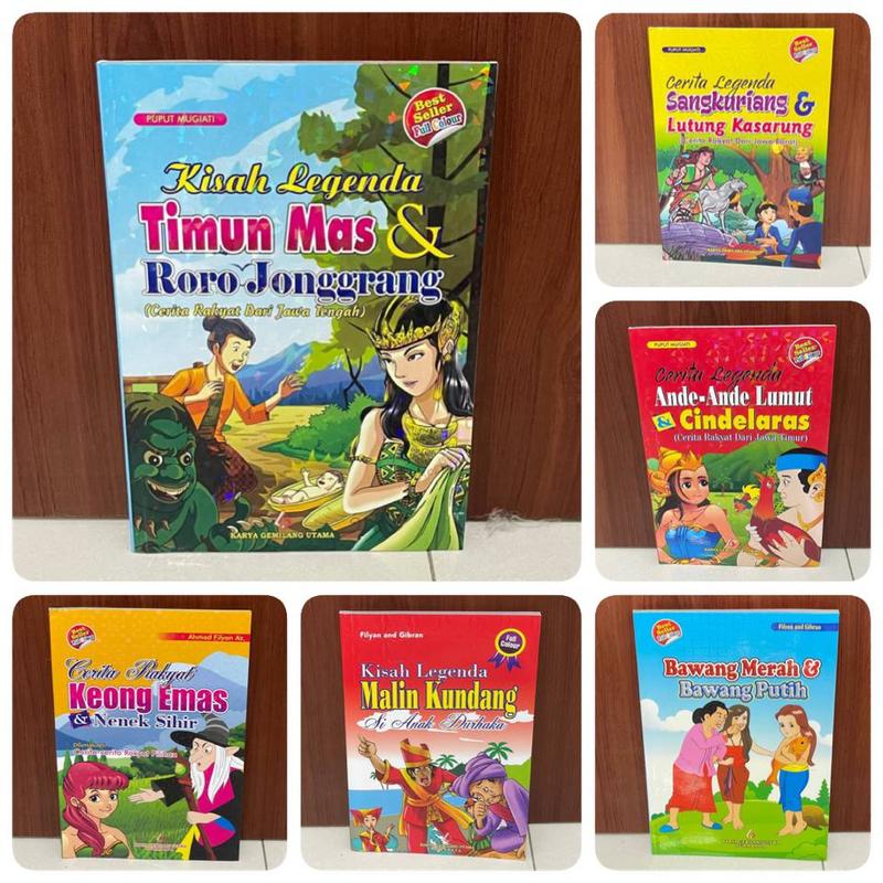 Buku Cerita Kisah Dongeng Legenda Rakyat 128 Halaman FULL COLOUR Bergambar Anak Putih 1