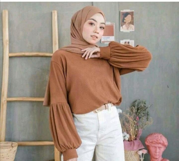 Kaos RIB Tangan Panjang Balon / Kaos RIB Premium / Kaos RIB Lengan Panjang / Kaos Terbaru / Kaos Hits Wanita / Baju Wanita Terbaru Kekinian / Kaos Lengan Panjang Wanita / Baju Kaos Fashion Wanita / Baju Polos Tangan Panjang Wanita / Kaos Polos Wanita 2