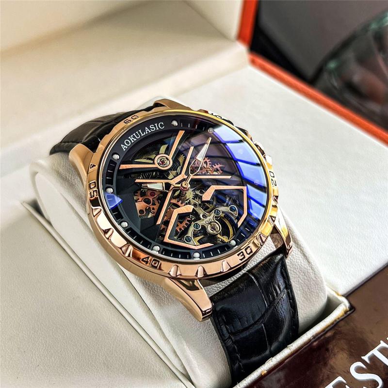 Đồng Hồ Cơ Nam Aokulasic 2173C Phiên Bản Mặt Lộ Cơ ( Bảo hành chính hãng -chống nước 5ATM )