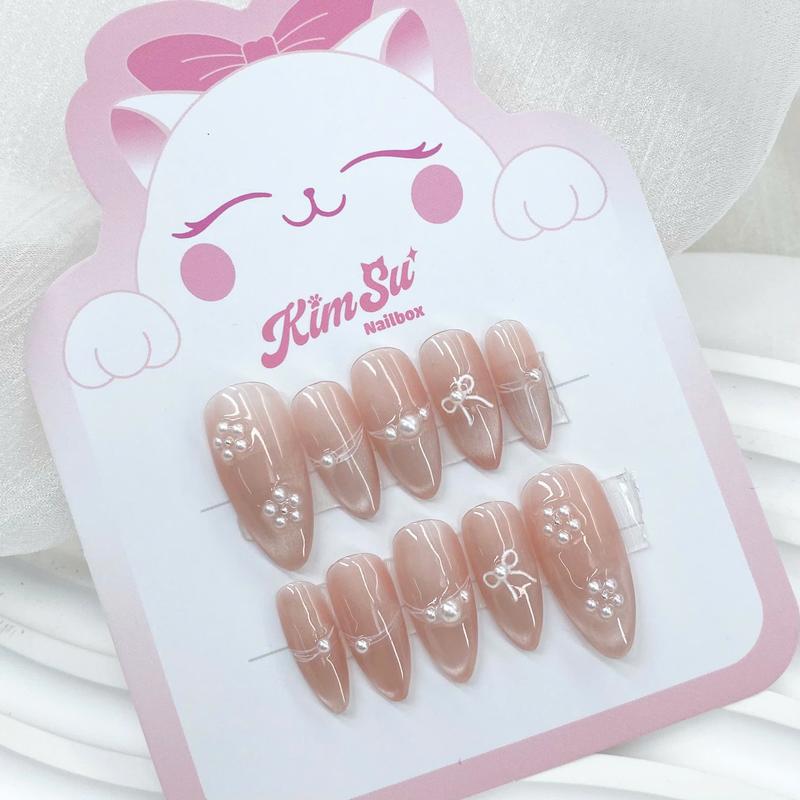 M182 Nailbox thạch hồng hoa ngọc trai mắt mèo