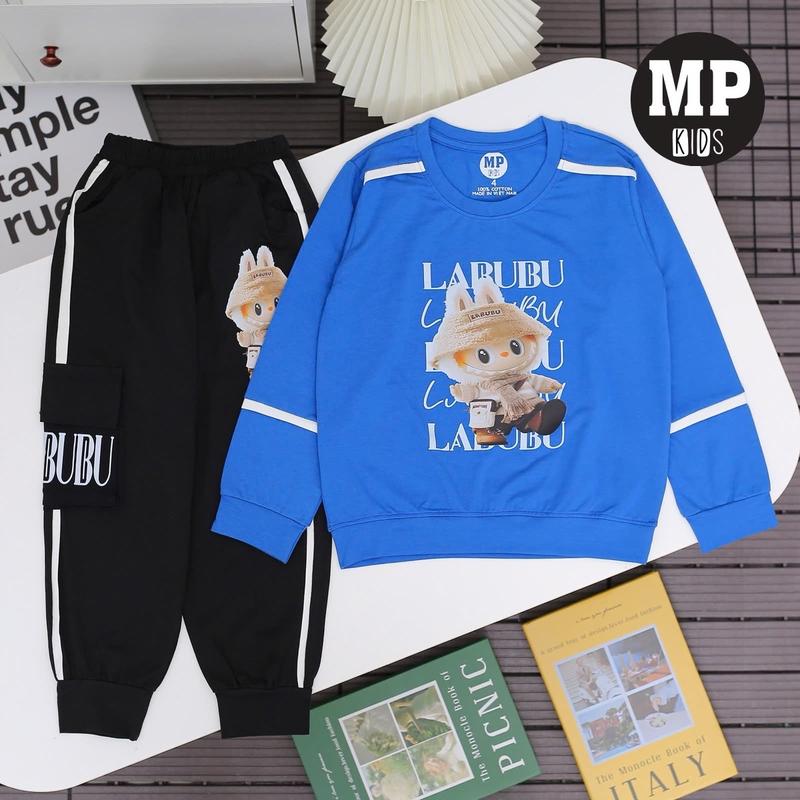 Bộ trai dài Labubu thun cotton 4 chiều  (TDQD 8-42kg) 3