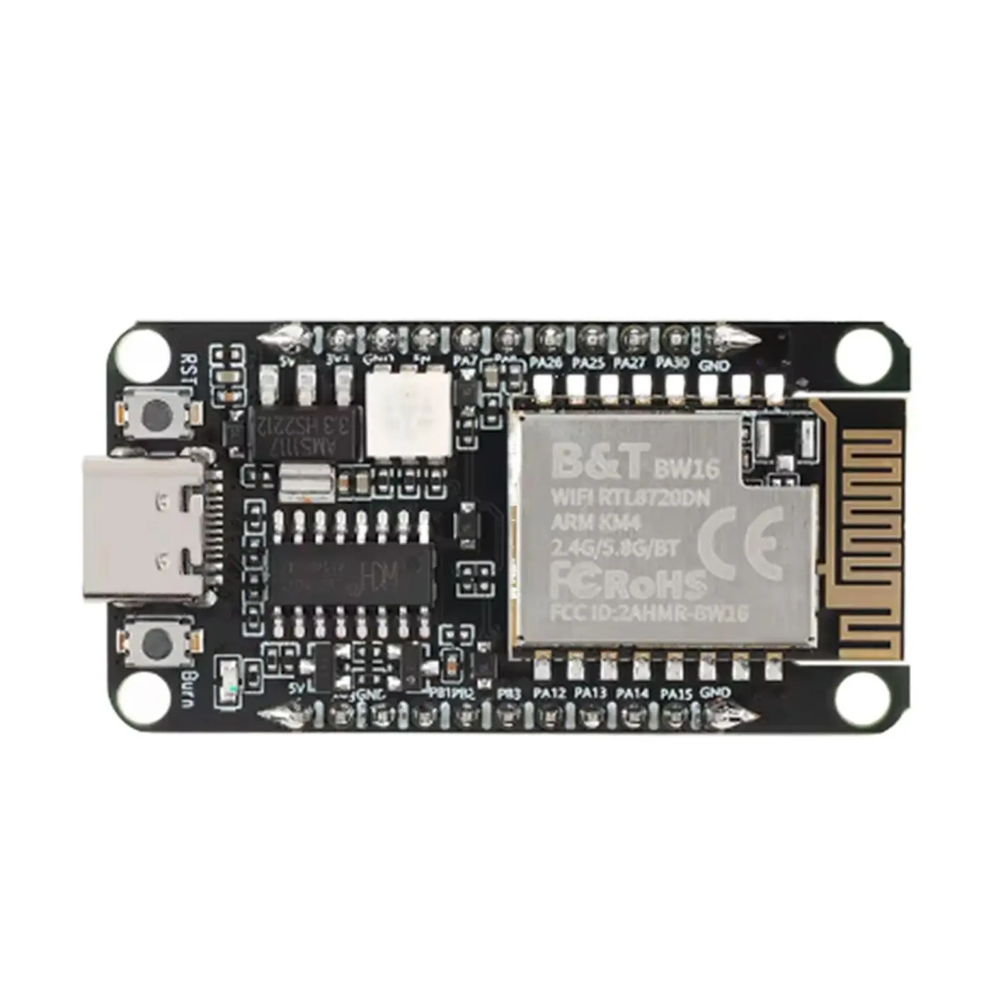 Module điện tử, Rtl8720dn, Dual-Frequency WiFi + Bluetooth LE 5.0 Module, Tích hợp / Ăng-ten ngoài, Bw16