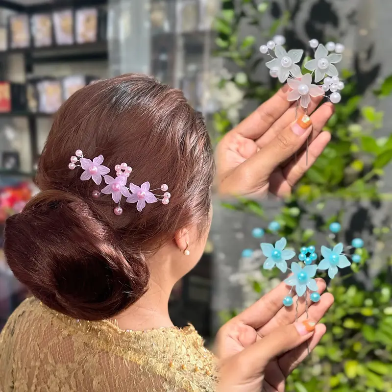 Cucuk Tusuk Konde Bunga Mas Sandat Miranti Hairdo Rambut Penari Wedding Nganten Pengantin Adat Sanggul Bali 4