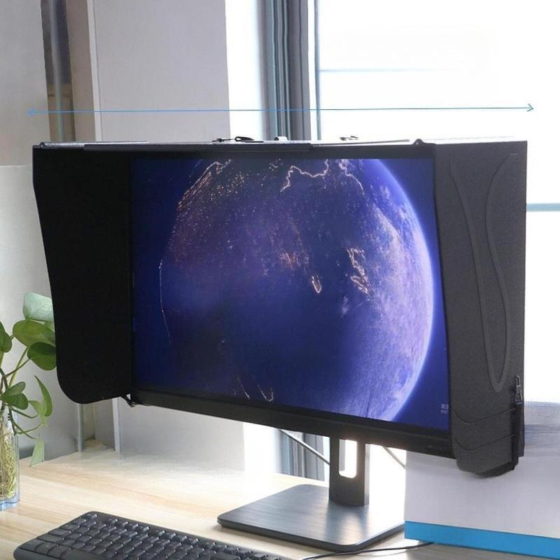 Desktop Computer Monitor Hood Sunhood Easy to Install High Performance Adjustable Universal for Office Play Games 5