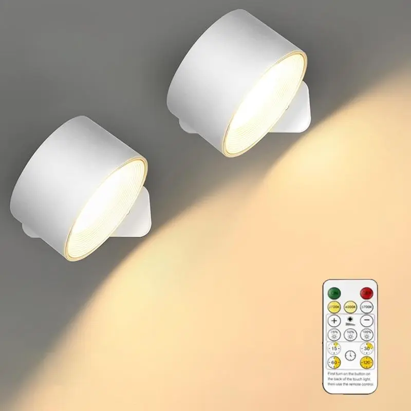 LED Wall Mounted Night Light, Rechargeable Adjustable Wall Light with Remote Control for Bedroom, Display Wall, Cabinet, Hallway, Touch Control Dimmable Lamp 4