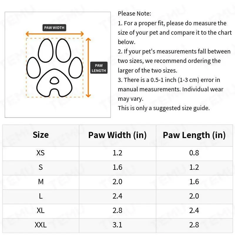 4pcs/set of dog paw protectors, waterproof dog boots with elastic buckles to protect pet PAWS and keep them dry, dog shoes for small dogs 3