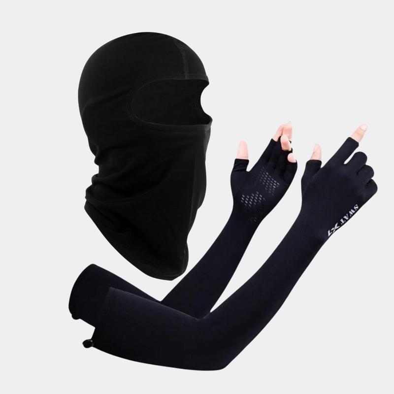  Combo khăn trùm đầu Ninja và ống tay Swat chống nắng bụi co giãn thoáng mát khandanang khanchongnang khantrumdau khanphuot phukienthethao phukienphuot phukienxemay phukienxedap ongtaychongnang gangtay baotaychongnang 
