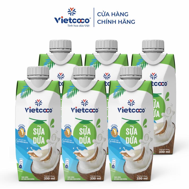Combo 6 hộp sữa dừa UHT Vietcoco hộp 330ml
