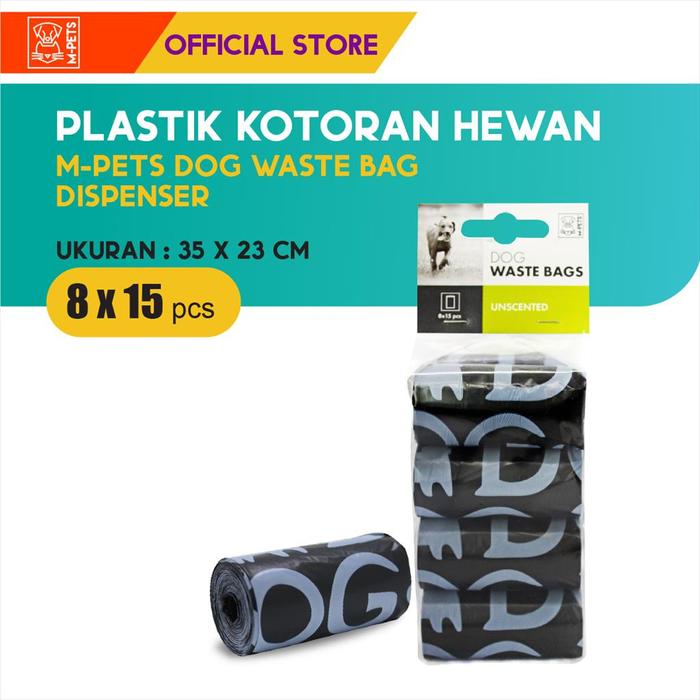 Gambar M-Pets Dog Poop Bag Dispenser  8x15 pcs / Plastik Pengambil Kotoran dari M-Pets Volk Pets Indonesia Kota Tangerang Tokopedia