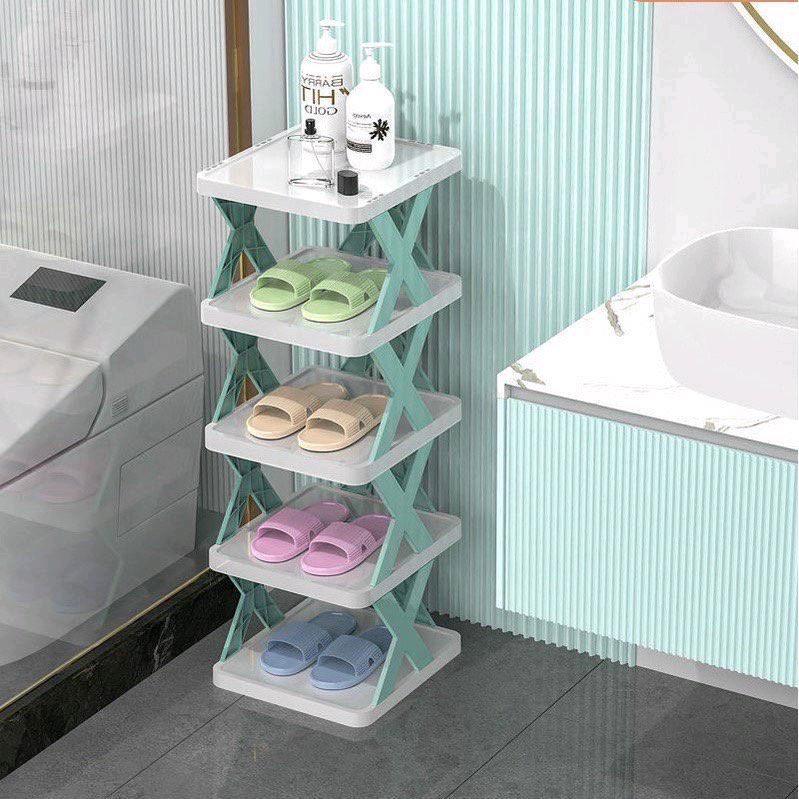 ￼Kệ Để Giày 5 Tầng Hình Chữ X Cao Cấp Kệ Dép giày Kim loại