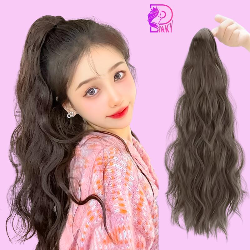 Tóc ngoặm xoăn xù dai 55cm, tóc giả kẹp ngoạm xù mềm mượt phong cách hàn quốc Women  Wig