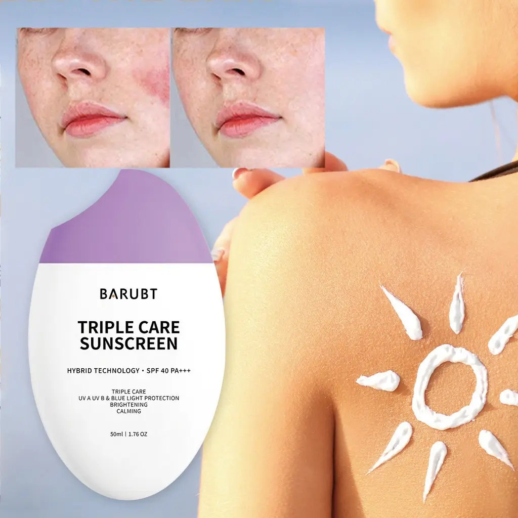 Facetology Triple Care Sunscreen SPF 40 PA+++ 40ML Light Protection Brightening Calming Triple Car EXP