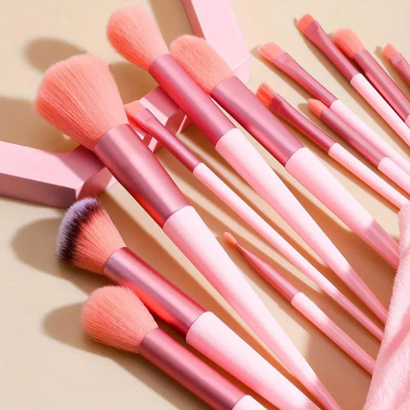 Makeup Brush Set, 13pcs/set Soft Fluffy Professional Cosmetic Foundation Powder Eyeshadow Kabuki Blending Make Up Brush with Bag, Makeup Tool 4