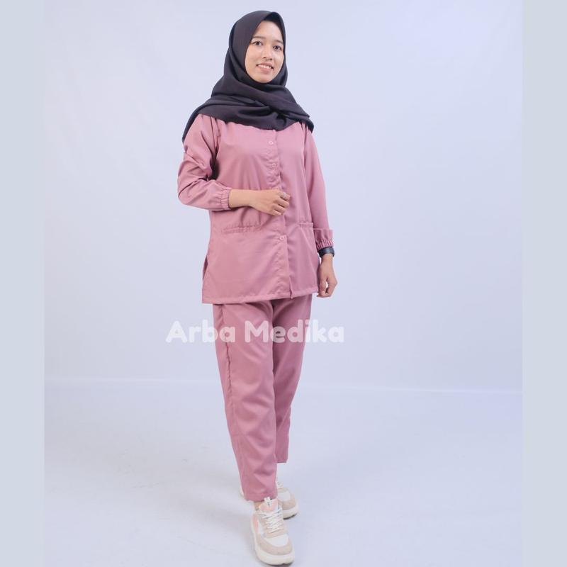 Product Introduction of Baju OK OKA Kancing Depan Full Lengan Panjang Karet Bahan Toyobo Wanita 2