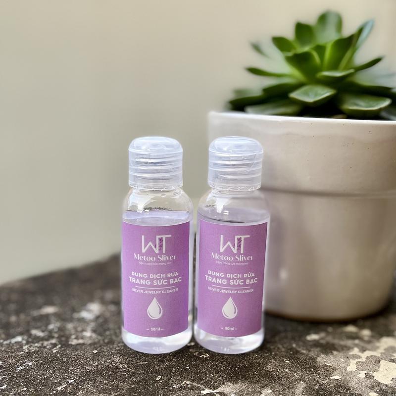 Nước rửa bạc Metoo Silver Làm Sạch Làm Sáng màu trang sức vàng bạc 50ml - Metoosilver