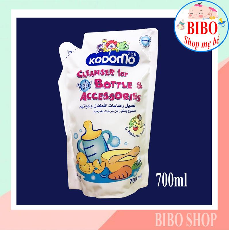 Nước Rửa Bình Sữa Kodomo Rửa Rau Củ Và Phụ Kiện An Toàn Cho Bé 700Ml Dạng Túi / Chai