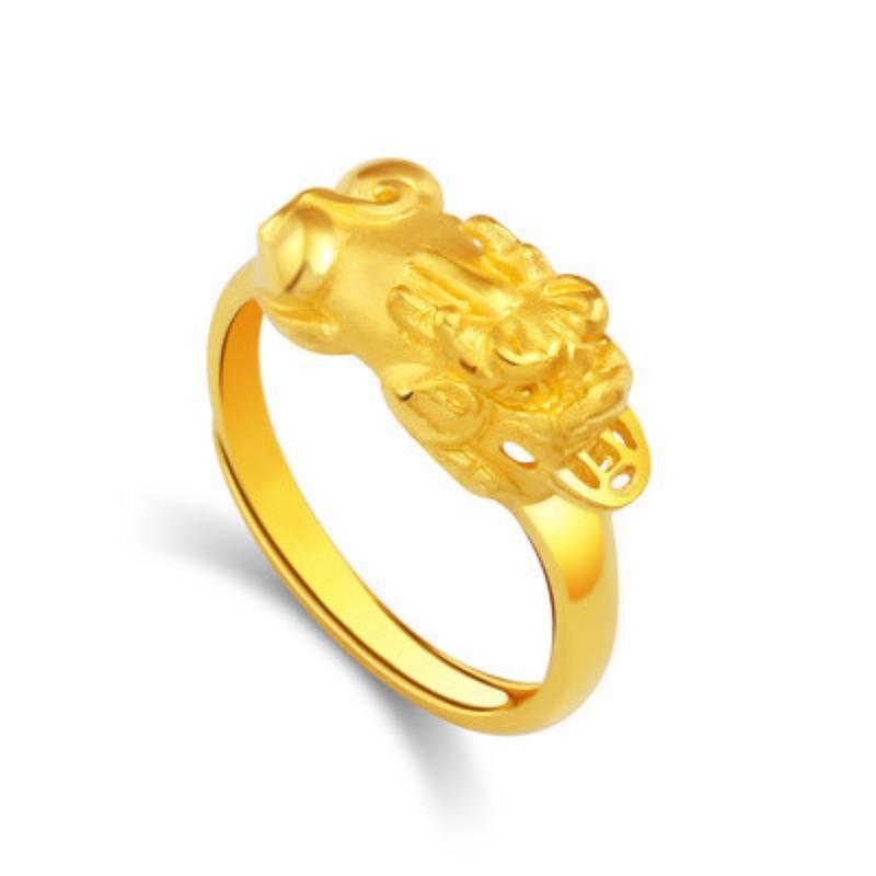 Product Introduction of Brass Gold-Plated 3d Hard Gold Pi Xiu Bracelet Imitation Gold Women's Bracelet Korean Gold-Plated Suit Fashion Beading 31