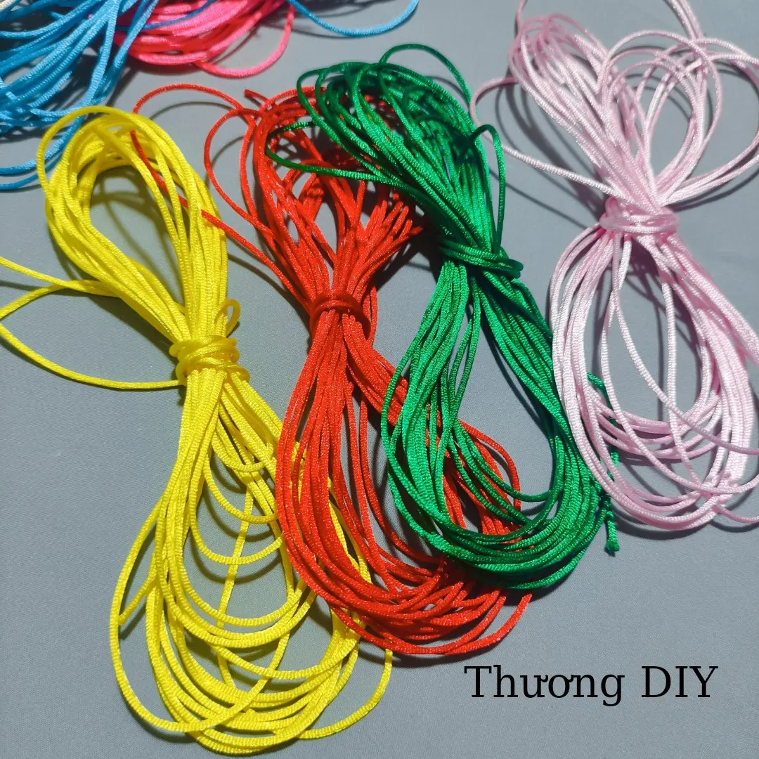 5 Mét Dây Nylon Satin Lụa Bóng Tự Thắt Vòng Tay Handmade đầy màu sắc làm vòng hạt làm cườm & trang sức