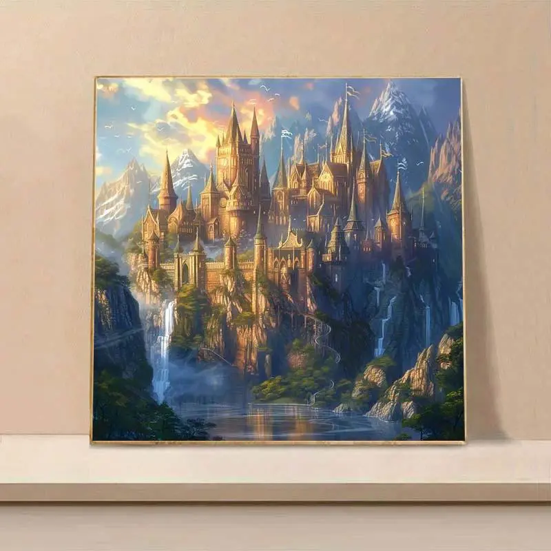 Hogwarts Castle Pattern DIY Diamond Arts Colorful Painting Kit without Frame, DIY 5D Diamond Arts Colorful Painting Kit, Wall Art Decor for Home 2