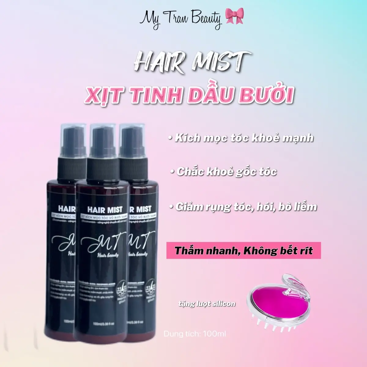 Xịt Kích Mọc Tóc Vỏ Bưởi Xanh , hỗ trợ giảm rụng tóc ,kích mọc tóc 100ml Chăm Sóc Tóc Dưỡng Tóc