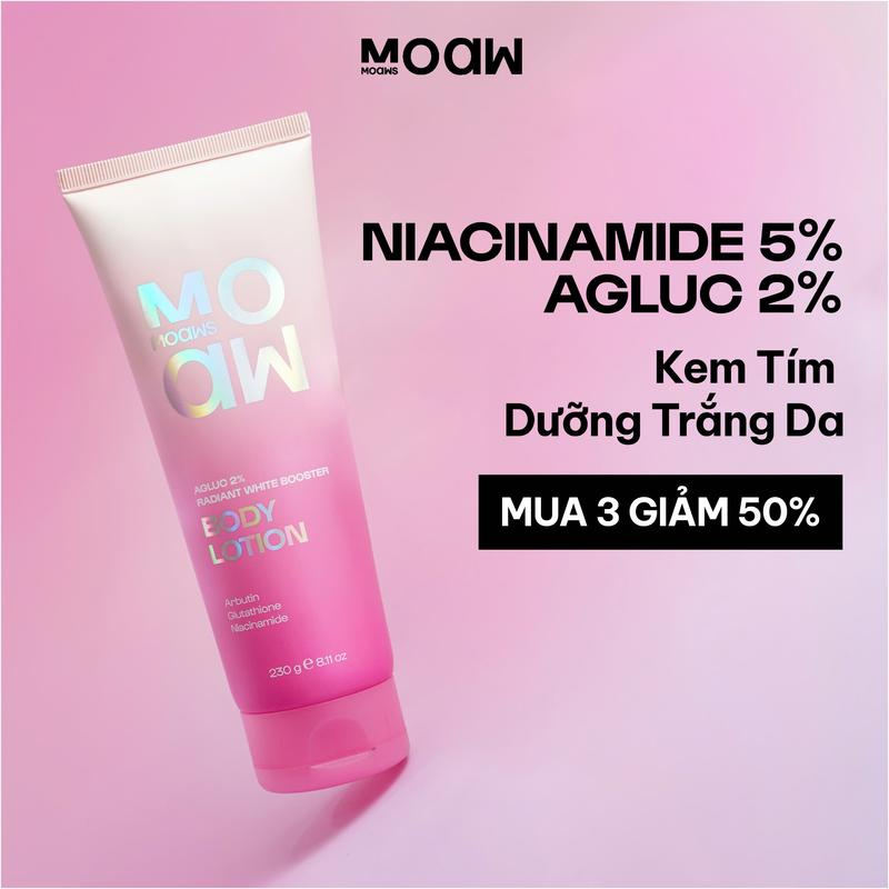 [MUA 3 GIẢM 50%] Kem Tím Dưỡng Trắng Da - Body Lotion Dưỡng Ẩm MOAW MOAWS - Sữa Dưỡng Thể Thơm Lâu - Kem Body Trắng Da Niacinamide - Kem Body Nâng Tone Make Up Da - Kem Dưỡng Thể Hỗ Trợ Phục Hồi Da - Kem Ủ Body - Lotion Trắng Da Hương Nước Hoa
