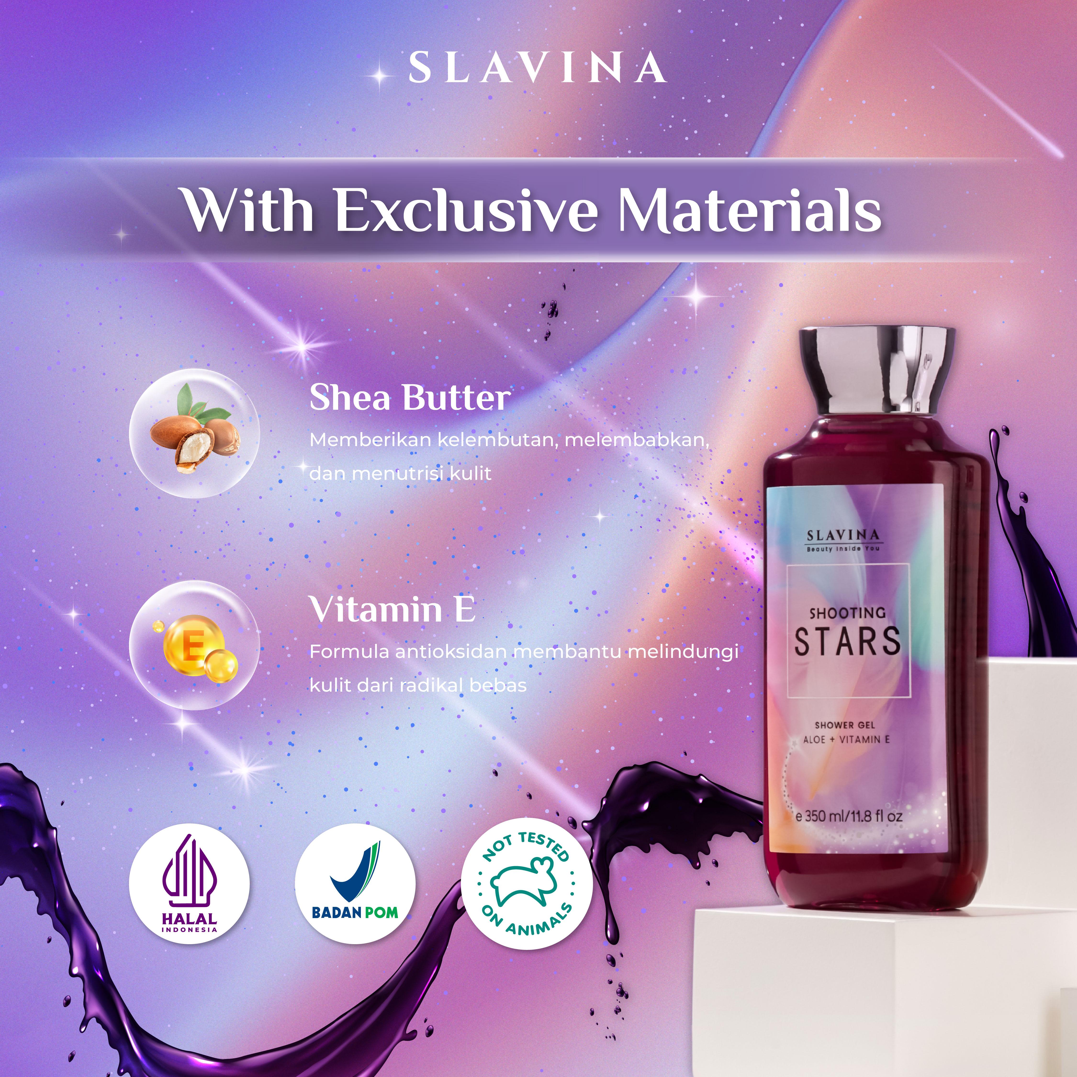 【SPECIAL TOKOMAMAGIGI】SLAVINA ALL Body Care Body Lotion dan Shower Gel by Nagita Slavina Moisturizer dan Sabun Mandi Cair 350ml